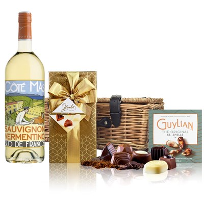 Cote Mas Blanc Sauvignon Vermentino 75cl White Wine And Chocolates Hamper